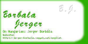 borbala jerger business card